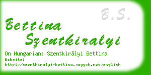 bettina szentkiralyi business card