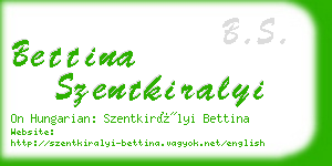 bettina szentkiralyi business card